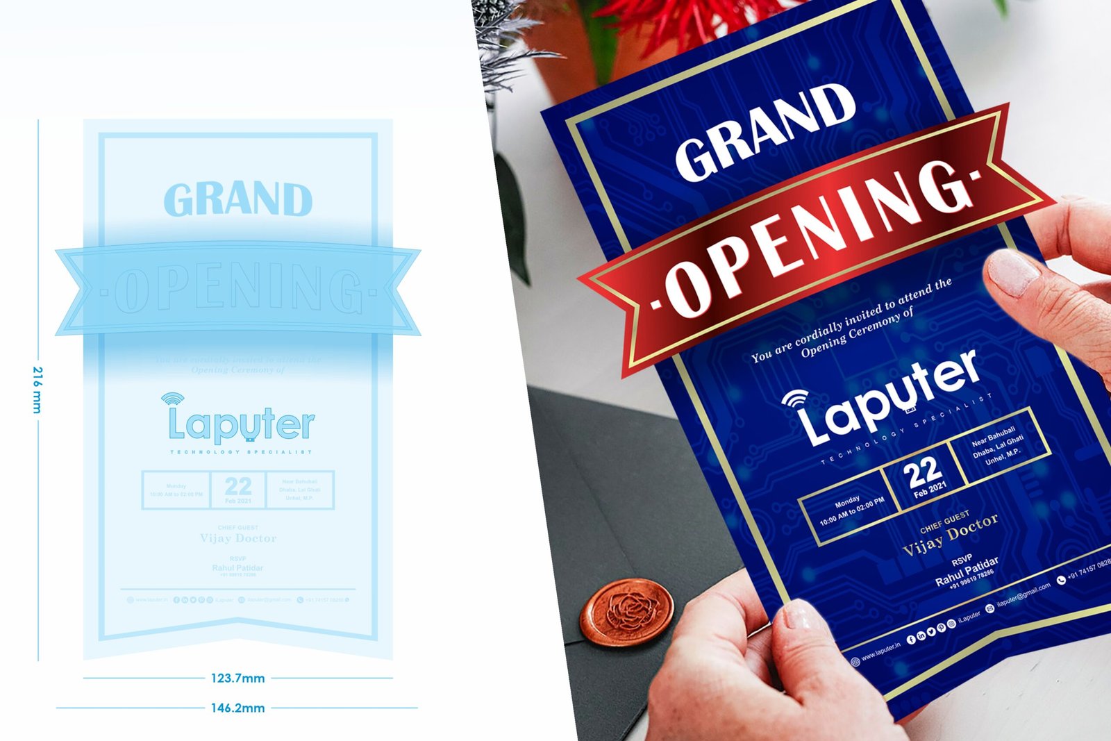 Laputer Brand Design - Invitation Card Design