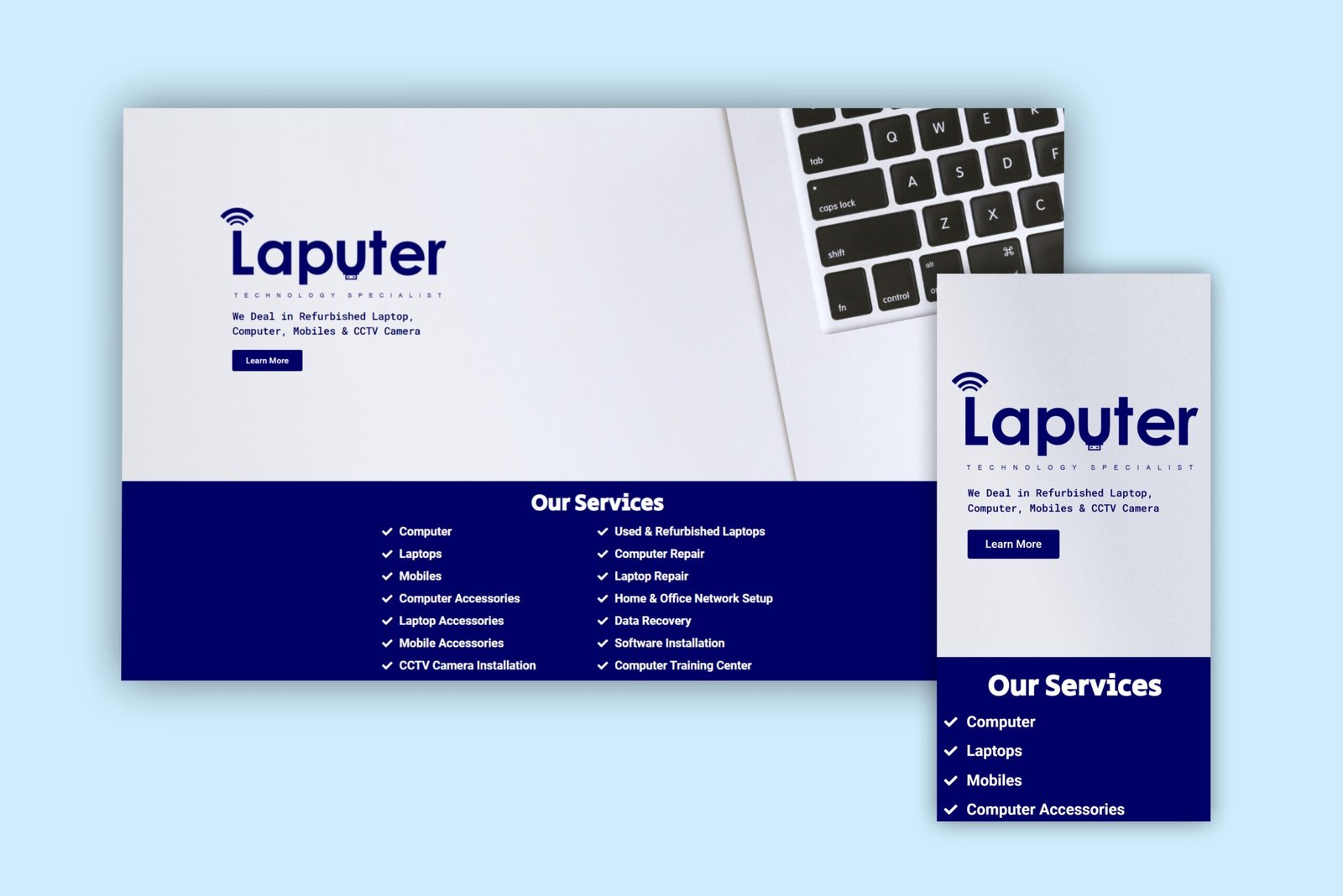 Laputer Brand Design - Website Design
