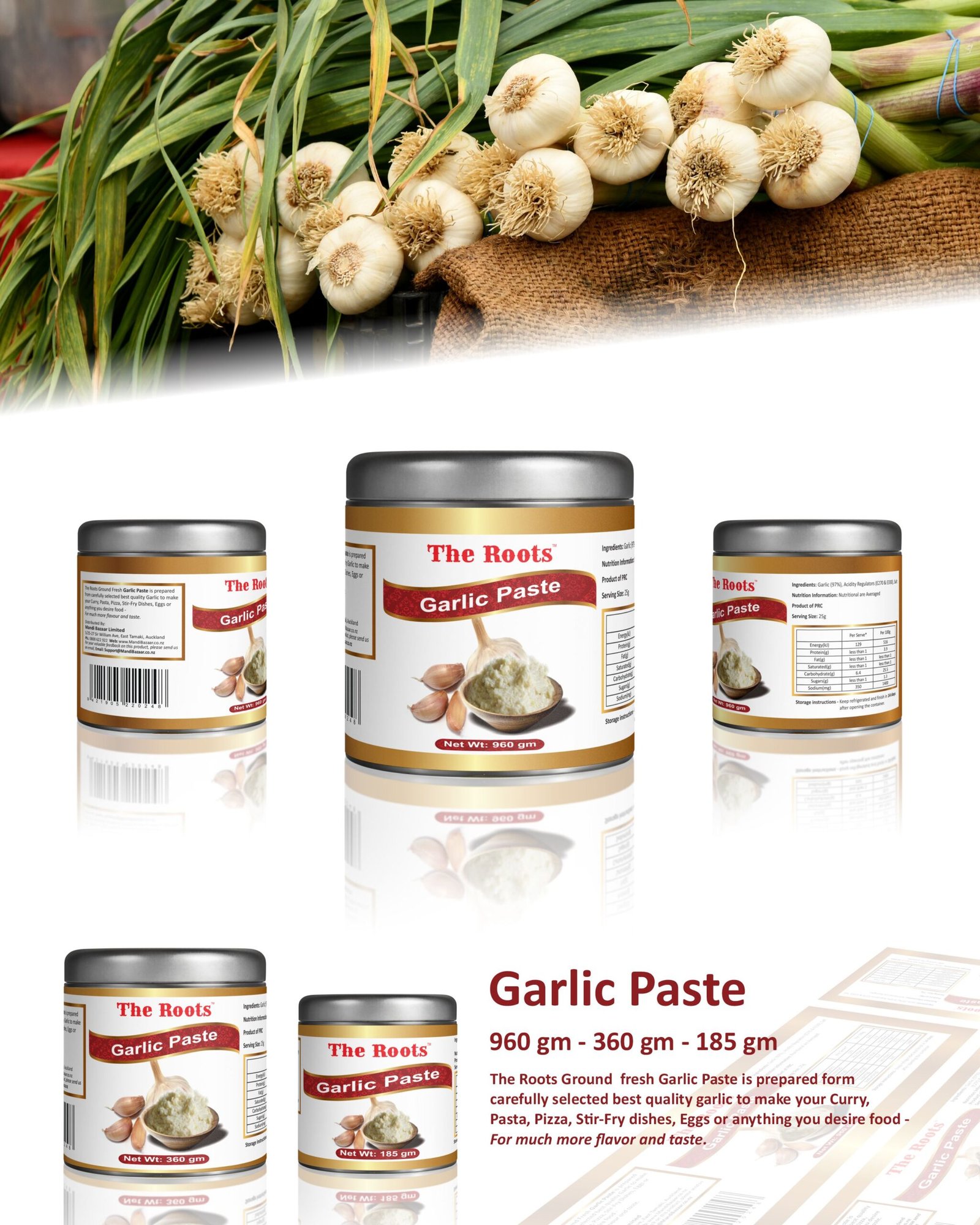 The Roots Packaging Design - Garlic Paste Packaging Design, Portfolio- Crephic